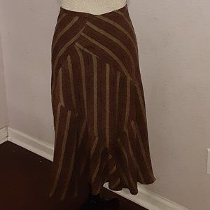 Cato - Brown Ruffle Skirt